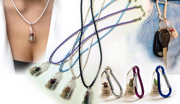 Succulent and Cactus Terrarium Plant Necklaces